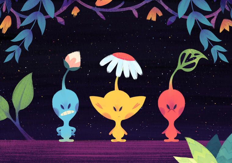 Pikmin inspired by Mary Blair&#39;s art style.